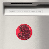 Magnet Red Bull Courir À Starry Night (In Situ (Lave-vaisselle))