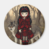 Magnet "Red Riding Hotte in Automne" (Devant)