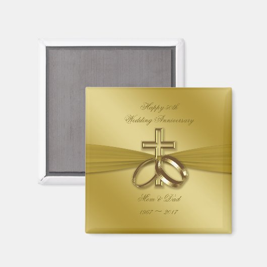 Magnet religieux du 50e anniversaire du Mariage (Recto/Verso)