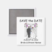 Magnet Réservez la date Clipart juive Mariage (Recto/Verso)