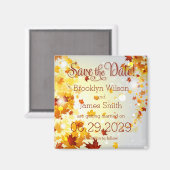 Magnet Réservez la date Colorée De Automne Avec Fe (Recto/Verso)