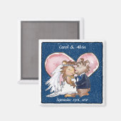 Magnet Réservez la date Cute Mariage Starlight (Recto/Verso)
