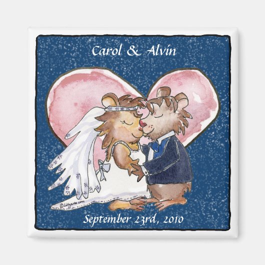 Magnet Réservez la date Cute Mariage Starlight (Devant)