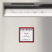 Magnet Réservez la date de baseball (In Situ (Lave-vaisselle))