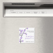 Magnet Réservez la date de fleurs violettes (In Situ (Lave-vaisselle))
