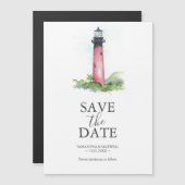 Magnet Réservez la date de mariage de destination (Devant / Derrière)