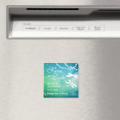 Magnet Réservez la date libellule | Bleu et vert (In Situ (Lave-vaisselle))