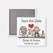 Magnet Réservez la date mignonne (Recto/Verso)