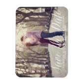 Magnet Réservez la date photo manuscrite (Vertical)