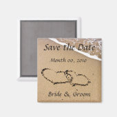 Magnet Réservez la date Plage (Recto/Verso)