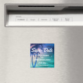 Magnet Réservez la date tropicale | Palmiers (In Situ (Lave-vaisselle))