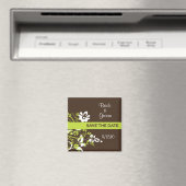 Magnet Réservez la date verte et Brown (In Situ (Lave-vaisselle))
