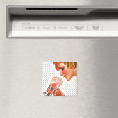 Magnet ~ RETRO Gal Profitant De Soda Fontaine Bois (In Situ (Lave-vaisselle))