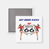 Magnet ~ RETRO "KICKS" GALS Obtenez votre route su (Recto/Verso)