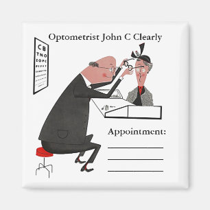 Magnet ~ RETRO Optometrist Eye Doctor Appointment Magneet