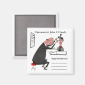 Magnet ~ RETRO Optométriste Eye Doctor Nomination (Recto/Verso)