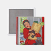 Magnet ~ RETRO Style suburban magasin d'alimentati (Recto/Verso)