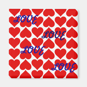 Magnet - Rode harten - LOVE LADER Magneet