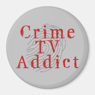 Magnet rond accroché à la télévision criminell