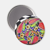 Magnet rond avec art original (Recto/Verso)