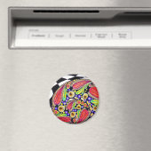 Magnet rond avec art original (In Situ (Lave-vaisselle))