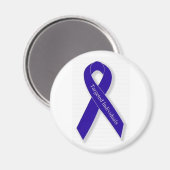 Magnet rond avec logo en ruban Indigo (Recto/Verso)