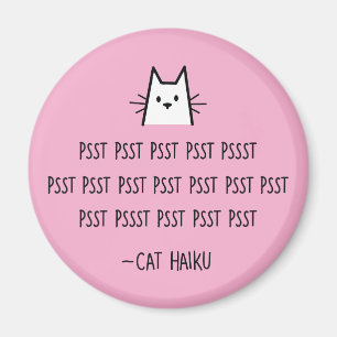 Magnet rond Cat Haiku