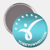 Magnet rond de 3 pouces - Yorktown Education (Recto/Verso)