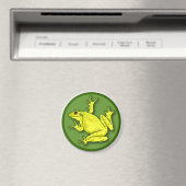 Magnet rond de grenouille jaune (In Situ (Lave-vaisselle))