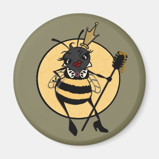 MAGNET ROND DE LA REINE CUITE (Devant)