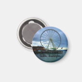 Magnet rond de Seattle Great Wheel #2 (Recto/Verso)