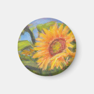 Magnet rond de tournesol