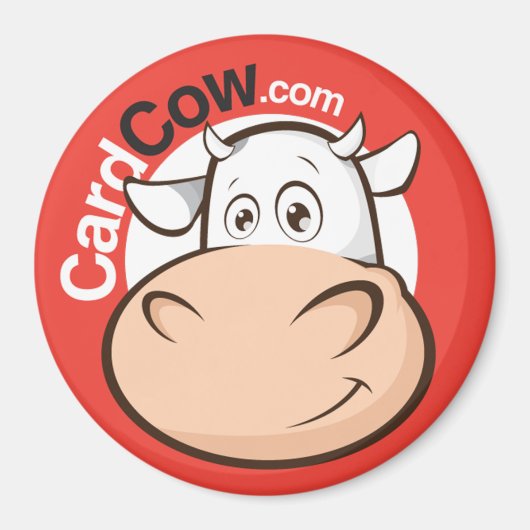 Magnet rond du logo CardCow (Devant)