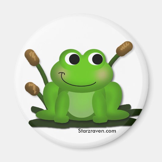 Magnet rond Froggy adorable (Devant)
