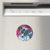 Magnet rond Jack Russell Terrier - "Julep" (In Situ (Lave-vaisselle))