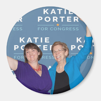 Magnet rond Katie Porter Elizabeth Warren