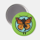 MAGNET ROND MONARQUE MORTELLE DE LA DAME (Recto/Verso)