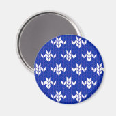 Magnet rond SCANDIA BLUE KNIT (Recto/Verso)