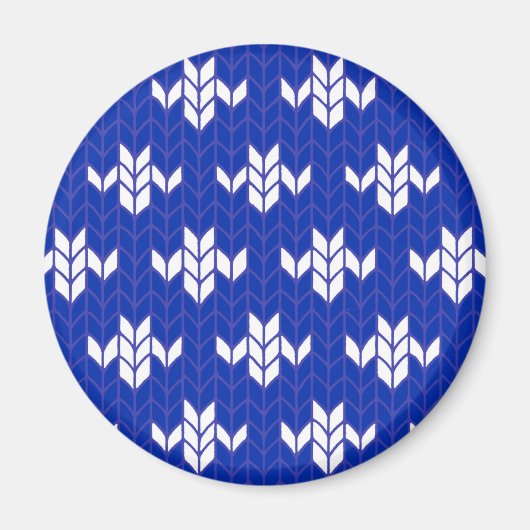 Magnet rond SCANDIA BLUE KNIT (Devant)
