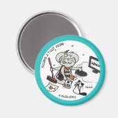 Magnet rond "Souris à tout faire" (Recto/Verso)