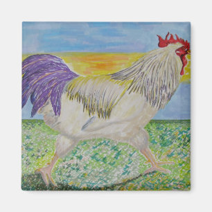 Magnet - Rooster/Chicken Art - On-run Magneet