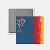 Magnet Rose Abstrait (Recto/Verso)