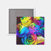 Magnet Rose arc-en-ciel (Recto/Verso)