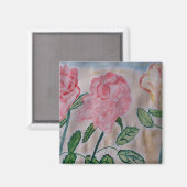Magnet Rose d'été Abstrait (Recto/Verso)
