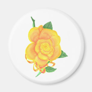Magnet Rose, , peinture à ruban rouge orange jaune