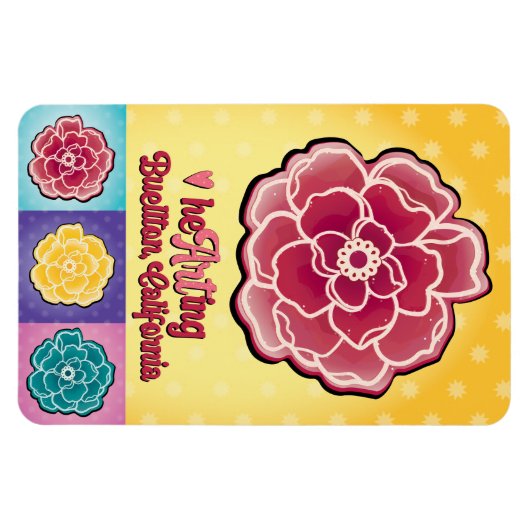 Magnet - Roses pop - Buellton.Art (Horizontal)