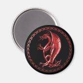 Magnet rouge céleste de dragon (Recto/Verso)