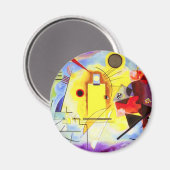 Magnet rouge jaune Kandinsky (Recto/Verso)