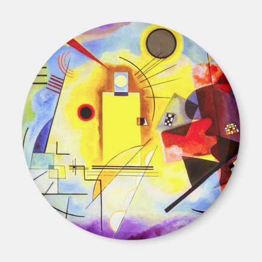 Magnet rouge jaune Kandinsky (Devant)