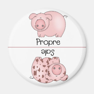 Magnet sale propre français de lave-vaisselle